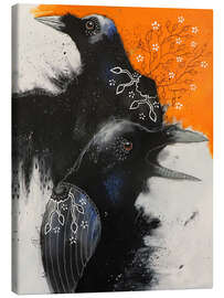 Canvas print Two crows - keepers of the stories