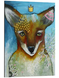 Magnettafel Fuchs und Kirschblüten