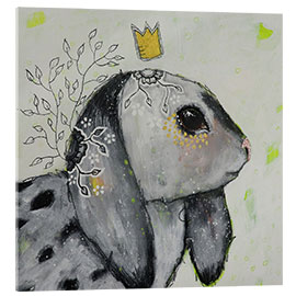 Akrylbilde Bunny with a crown