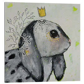 Quadro em plexi-alumínio Bunny with a crown