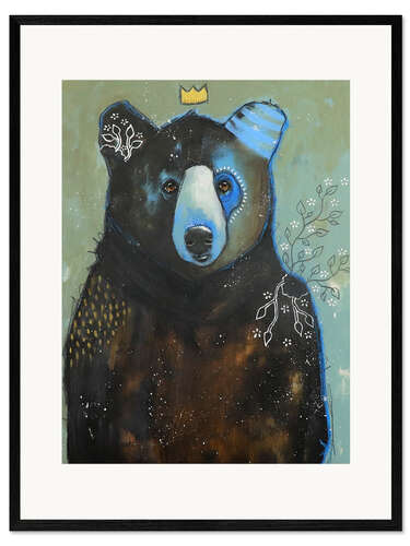 Ingelijste kunstdruk The disappointed bear