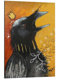 Aluminium print Crow with a crown