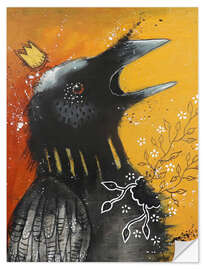 Wall sticker Crow with a crown