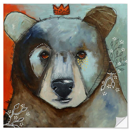 Sticker mural Bear portrait