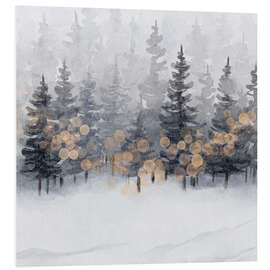 Tableau en PVC Golden winter forest