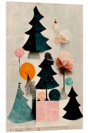 Foam board print Paper fir forest