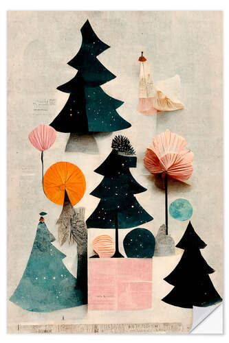 Sticker mural Paper fir forest