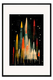 Gerahmter Kunstdruck Raketen