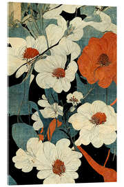 Tableau en verre acrylique Asian Flower Art - treechild