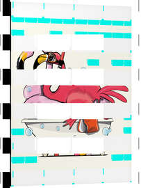 Magnettafel Flamingo beim Badespaß