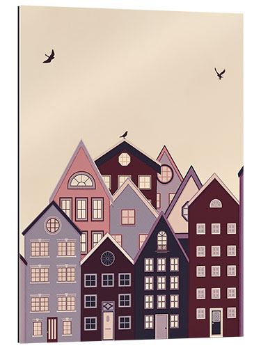 Tableau en plexi-alu Pretty Little Houses