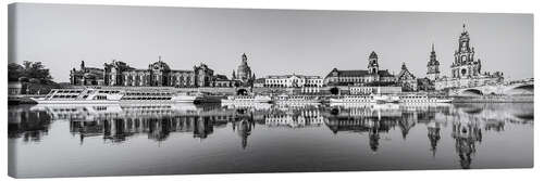 Canvas print Panorama Skyline Dresden