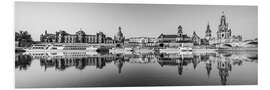 Foam board print Panorama Skyline Dresden