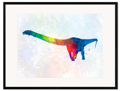 Ingelijste kunstdruk Apatosaurus, Dinosaur II