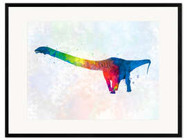 Ingelijste kunstdruk Apatosaurus, Dinosaur II