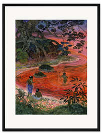 Gerahmter Kunstdruck Abbildung aus dem Buch ""Der Terrakottawagen", 1921