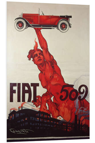 PVC-taulu Advertising Poster for Fiat 509, 1925