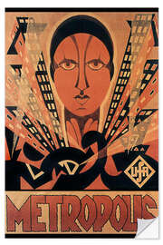 Selvklebende plakat Metropolis, directed by Fritz Lang, 1927