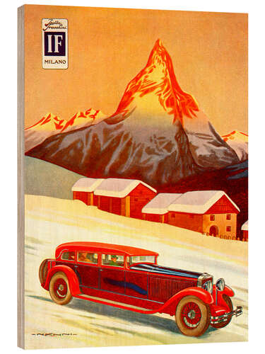 Quadro de madeira Advertisement for Isotta Fraschini