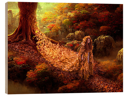 Wood print The Queen of Autumn