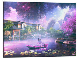 Aluminium print In the Flower Boat across the Fantasy River