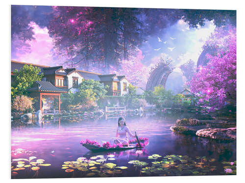 Foam board print In the Flower Boat across the Fantasy River