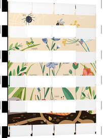 Magnettafel Gartentiere