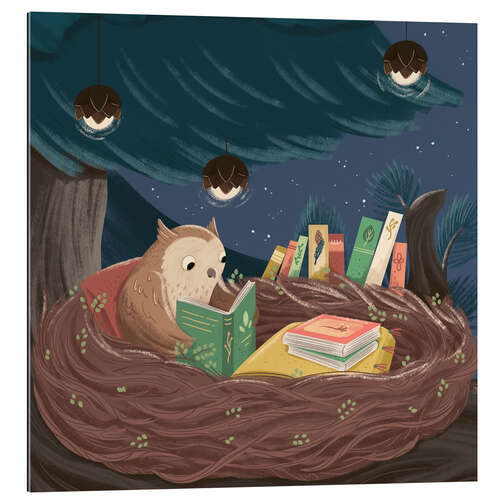 Gallery print The little reading owl