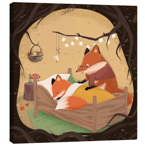 Lerretsbilde Good night little fox