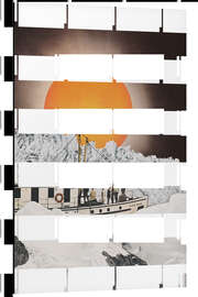 Magnettafel Mitternachtssonne im ewigen Eis