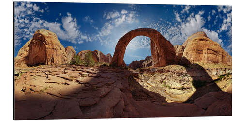 Alubild Regenbogenbrücke 360°-Aufnahme, Utah