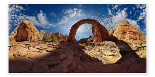 Póster Rainbow Bridge 360° shot, Utah