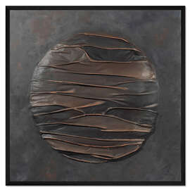 Gerahmter Kunstdruck Plastische Kreisform