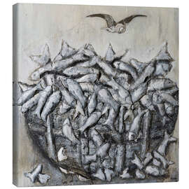 Canvas-taulu  Fish basket relief - Manfred Schaab