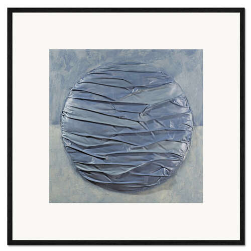 Kehystetty taidepainatus Plastic circular shape, blue