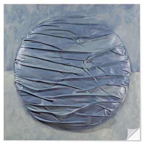 Selvklebende plakat Plastic circular shape, blue