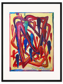 Gerahmter Kunstdruck Graffiti mit Tropfen