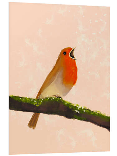 Tableau en PVC Sing Little Robin, Sing