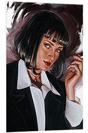 Foam board print Mia Wallace smoking, Pulp Fiction