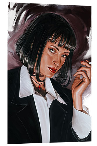 Tableau en plexi-alu Mia Wallace smoking, Pulp Fiction