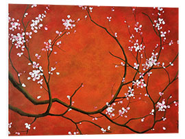 Bilde på skumplate Sakura twilight - Cherry branches on red