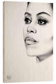 Wood print Michelle Obama