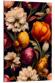 Magnettafel Romantische Blumen