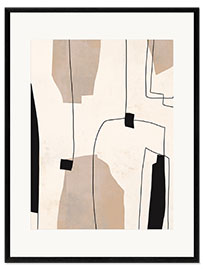 Gerahmter Kunstdruck Abstrakte Stadtlandschaft I