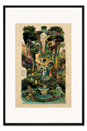 Gerahmter Kunstdruck Magische Gärten - Collage VI