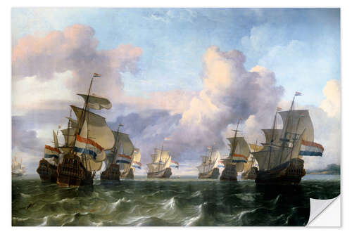 Naklejka na ścianę The Return of the Dutch East India Company Fleet