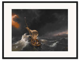 Gerahmter Kunstdruck Christus im Sturm auf dem See Genezareth
