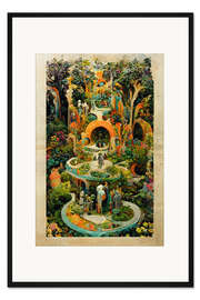 Gerahmter Kunstdruck Magische Gärten - Collage IV