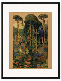 Gerahmter Kunstdruck Magische Gärten - Collage II