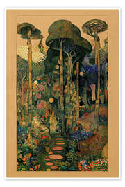 Poster Magische Gärten - Collage II
